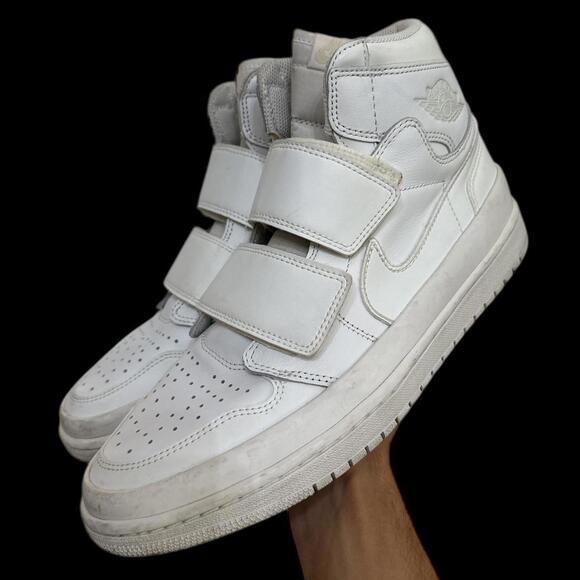 Nike Air Jordan 1 Retro High 2018 Double Strap Summit White Leather Sneakers. - Picture 1 of 5